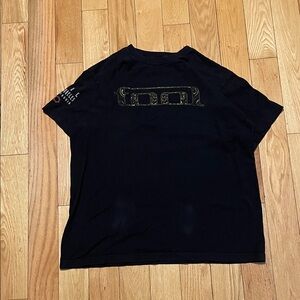 Men's Black Short Sleeve Graphic Crew Tee